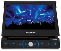 DVD Player Automotivo Pósitron SP6330BT com tela LCD 7" Touchscreen Retrátil Conexão Bluetooth, Entrada USB e Rádio FM