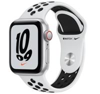 Apple Watch Nike SE GPS + Cellular, 40mm Caixa Prateada de Alumínio com Pulseira Esportiva Nike Platina/preto