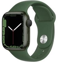 Apple Watch Series 7 (GPS), Caixa em alumínio verde de 41 mm com Pulseira esportiva trevo