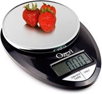 Balança digital de alimentos para cozinha Ozeri Pro, capacidade de 1 g a 5,4 kg, Stylish Black