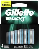 Carga para Aparelho de Barbear Gillette Mach3 4 unidades