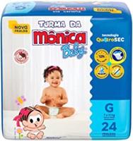 Fralda Turma da Monica Baby Jumbo G 24 Unidades, Turma da Mônica Baby, Azul, G