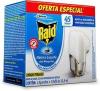 Inseticida Elétrico Líquido Anti Mosquitos 1 Aparelho e 1 Refil 32.9 ml, Raid