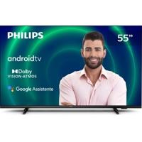 Smart Tv Philips Android 55" 4k 55pug7406/78, Google Assistant, Comando De Voz, Dolby Vision/Atmos, Vrr/Allm, Bluetooth