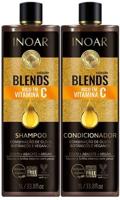 Kit Inoar Shampoo + Condicionador 1L Blends Vitamina C