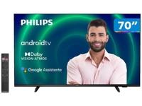 Smart TV 70” 4K UHD D-LED Philips 7406 - 70PUG7406/78 Wi-fi Bluetooth Google Assistente