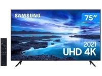 Smart TV 75” Crystal 4K Samsung 75AU7700 Wi-Fi - Bluetooth HDR Alexa Built in 3 HDMI 1 USB