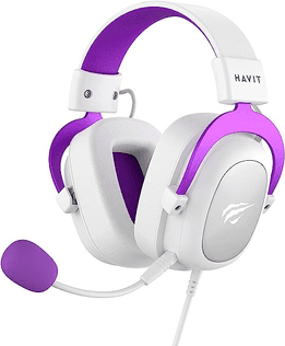 headset-fone-de-ouvido-havit-hv-h2002d-purple-gamer-com-microfone-falante-53mm-plug-3-5mm-compativel-com-xbox-one-e-ps4-havit-hv-h2002d-cor-roxo-e-branco - Imagem
