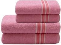 jogo-de-toalhas-camesa-algodao-e-poliester-nacional-twist-rosa-bebe-4-pecas - Imagem
