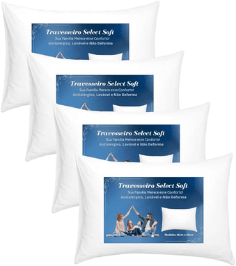 4-travesseiros-select-soft-antialergico-lavavel-nao-deforma - Imagem