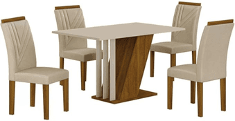 conjunto-sala-de-jantar-mesa-tampo-mdfmdp-com-4-cadeiras-miami - Imagem