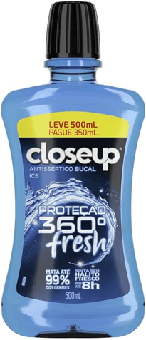 enxaguante-bucal-antisseptico-ice-closeup-protecao-360-fresh-frasco-leve-500ml-pague-350ml-close-up - Imagem
