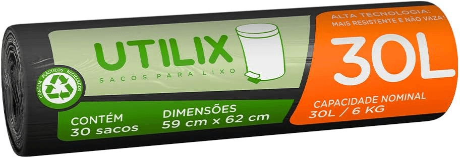 saco-para-lixo-utilix-30-litros-preto-rolo-com-30-sacos-510024312 - Imagem