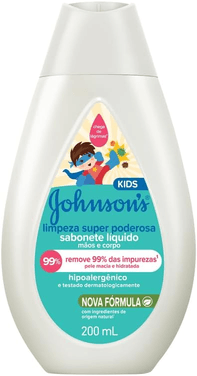 johnsons-baby-sabonete-liquido-infantil-limpeza-super-poderosa-200ml - Imagem