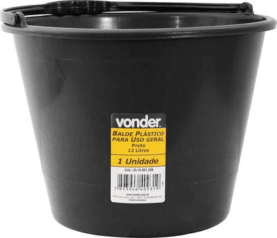 balde-plastico-uso-geral-12-litros-vonder-vdo3106-vonder - Imagem