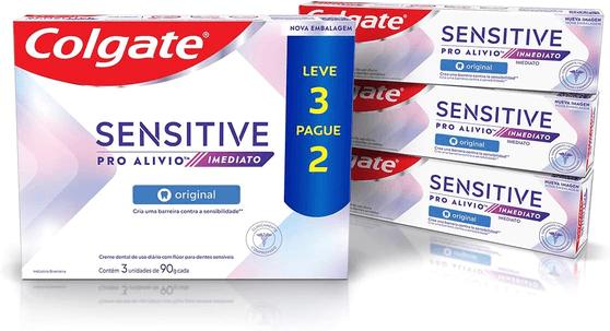 creme-dental-para-sensibilidade-colgate-sensitive-pro-alivio-imediato-original-90g-leve-3-pague-2 - Imagem