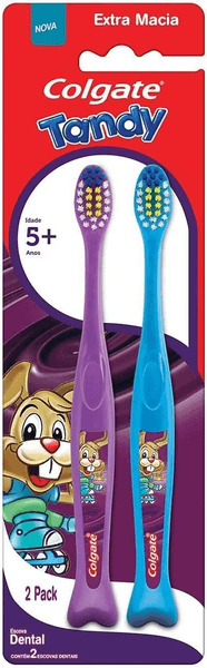 colgate-escova-dental-tandy-2-unidades-cores-sortidos - Imagem