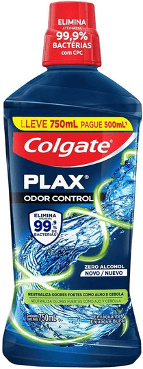 enxaguante-bucal-colgate-plax-odor-control-750ml-embalagem-promocional - Imagem
