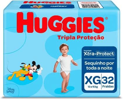 fralda-huggies-tripla-protecao-xg-32-fraldas - Imagem