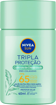 nivea-sun-protetor-solar-fluido-facial-tripla-protecao-controle-de-oleosidade-fps-65-40ml - Imagem
