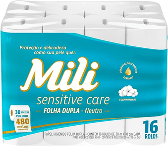 mili-papel-higienico-sensitive-care-30m-folha-dupla-neutro-16-rolos - Imagem