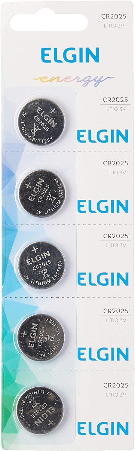 bateria-de-litio-cr2025-cartela-com-5-unidades-3v-elgin-elgin-baterias - Imagem