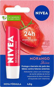 nivea-hidratante-labial-morango-shine-48g-cuidado-intensivo-para-seus-labios-hidratacao-prolongada-delicioso-aroma-de-morango-pigmentos-brilhantes-e-cor-delicada - Imagem