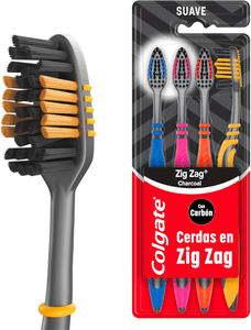 colgate-zigzag-carvao-escova-dental-4-unidades - Imagem
