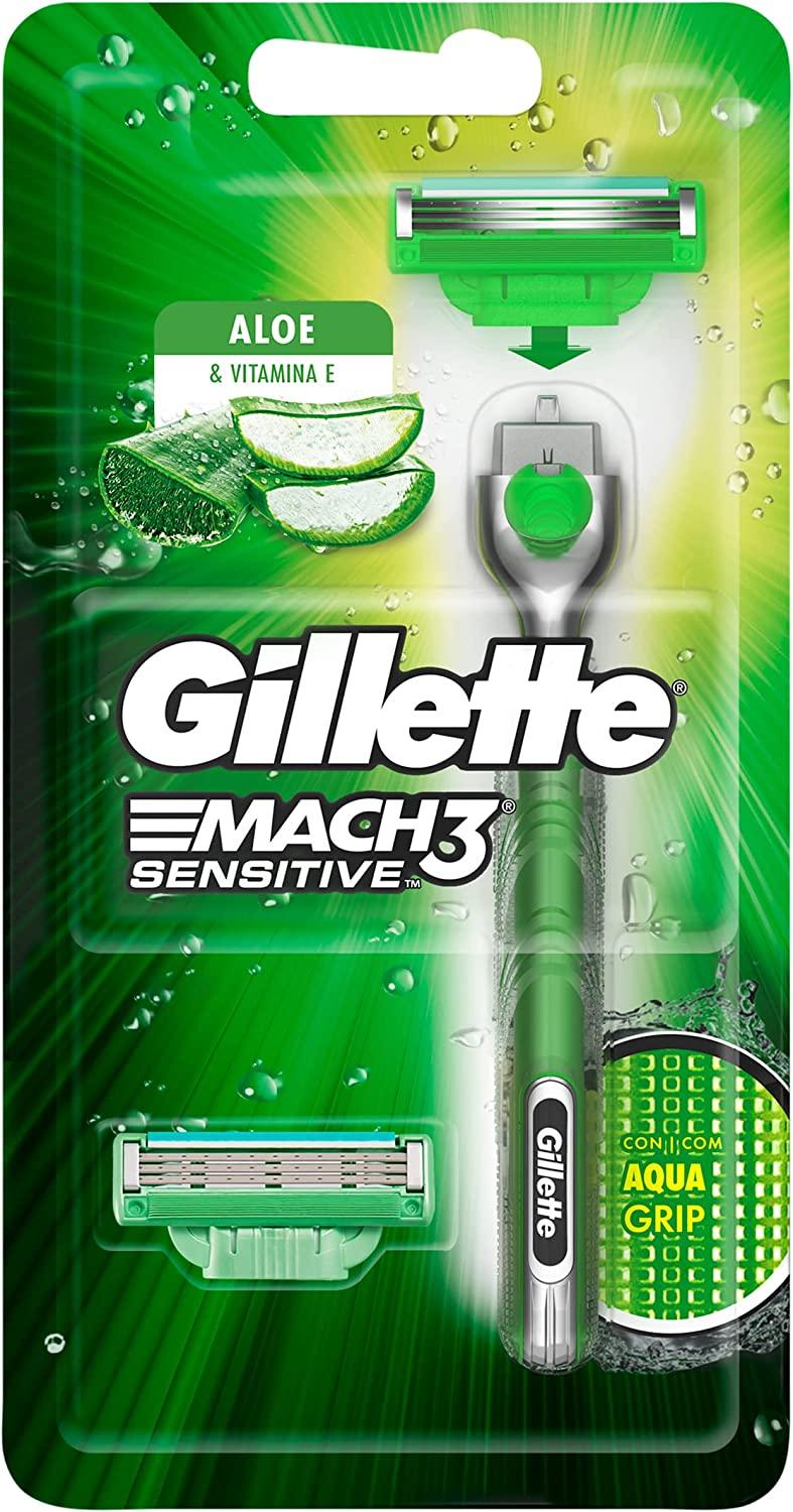 aparelho-de-barbear-gillette-mach3-acqua-grip-sensitive-2-cargas - Imagem