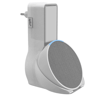 suporte-splin-all-in-one-tomada-para-smart-speaker-alexa-echo-pop-amazon-modelo-compacto-branco - Imagem