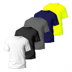 kit-5-camisetas-basicas-masculina-dry-fit-lisa-tradicional - Imagem