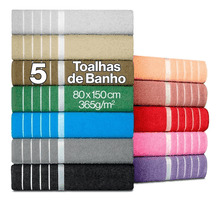 kit-5-toalhas-de-banho-gigante-banhao-80-x-150-brinde - Imagem