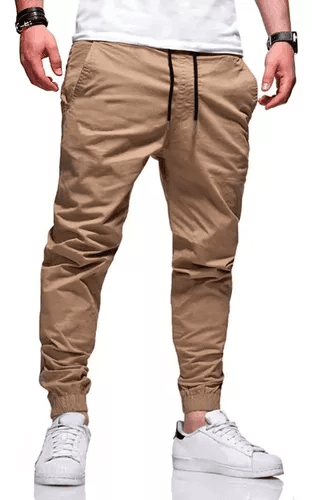 calcas-jogger-jeans-camuflada-masculina-com-punho-elastico - Imagem
