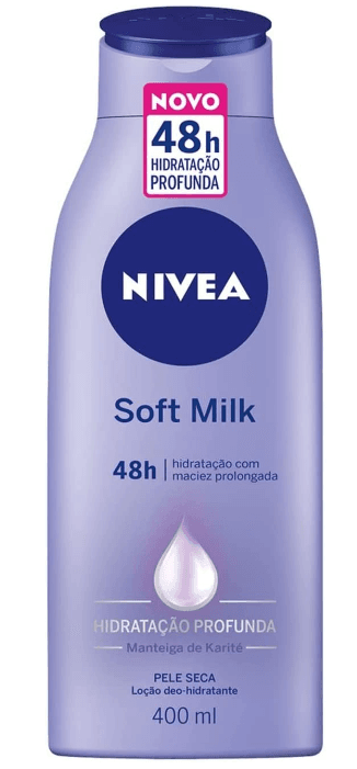 nivea-locao-hidratante-desodorante-soft-milk-400ml-hidratacao-para-pele-seca-com-textura-leve-e-sensacao-de-suavidade-que-deixa-a-pele-macia-cheirosa-e-hidratada-por-48h - Imagem