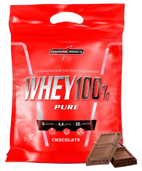 whey-100-pure-900g-pouch-integralmedica-chocolate - Imagem