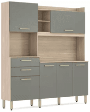 cozinha-compacta-demobile-select-2-gavetas-6-portas - Imagem
