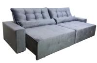 sofa-retratilreclinavel-montebello-300m-suede-velut-cinza-c-molas-no-assento-king-house - Imagem