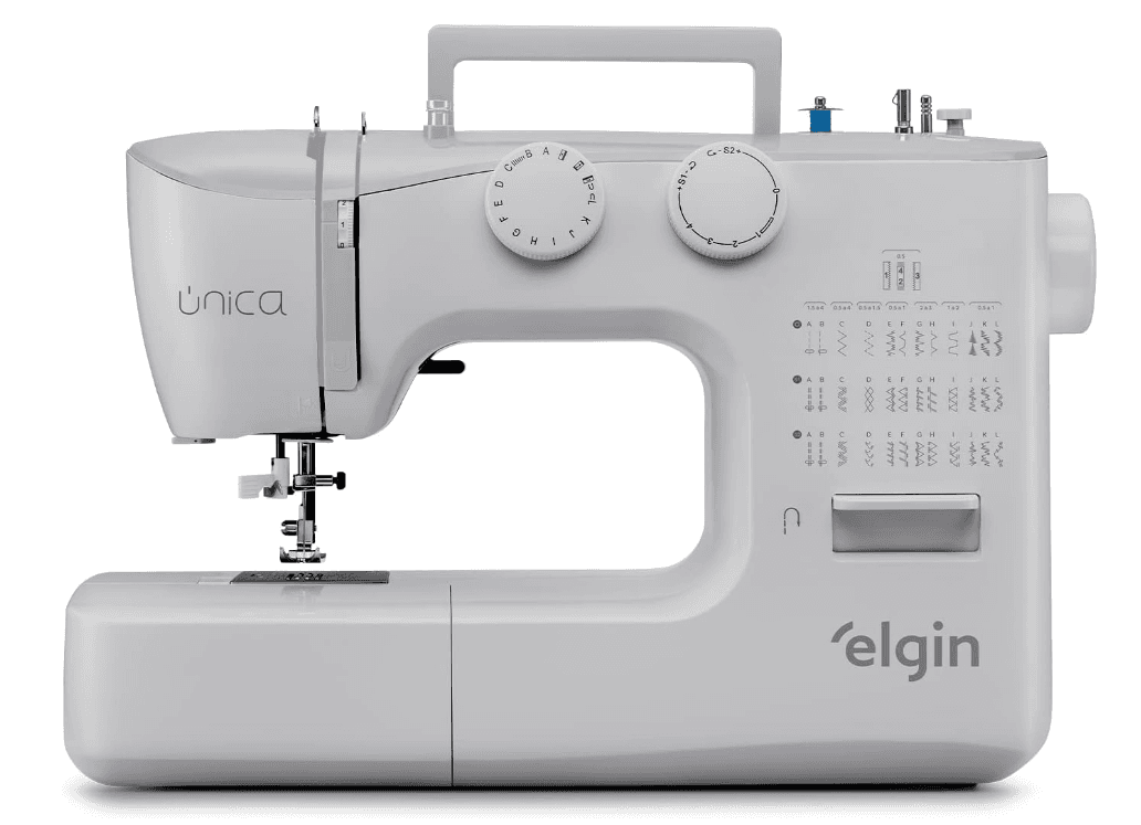 maquina-de-costura-unica-elgin-jx-4040-portatil-36-pontos-luz-led-110v - Imagem