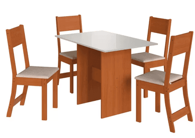 mesa-de-jantar-4-cadeiras-retangular-freijo-e-off-white-indekes-luiza - Imagem
