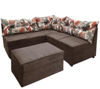 sofa-de-canto-com-puff-5-lugares-renaut-suede-marrom-palmeira - Imagem