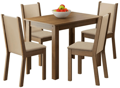 conjunto-sala-de-jantar-cintia-madesa-mesa-tampo-de-madeira-com-4-cadeiras-rusticcremahibiscos - Imagem