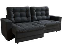 sofa-3-lugares-retratil-lubeck-plush-suede-grafite - Imagem