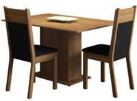 conjunto-sala-de-jantar-madesa-gabi-mesa-tampo-de-madeira-com-2-cadeiras - Imagem