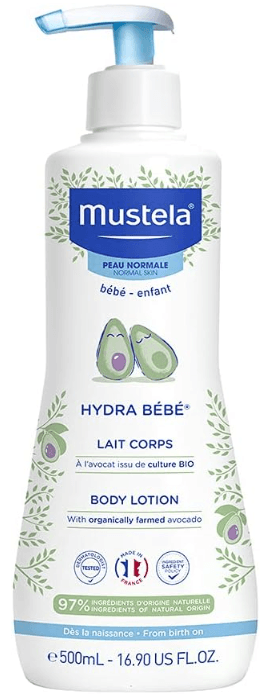hydra-bebe-com-abacate-organico-mustela-hidratante-corporal-infantil-97-de-ingredientes-de-origem-natural-500ml-mustela-bebe-500-ml - Imagem