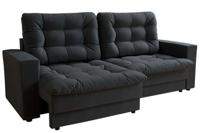 sofa-3-lugares-retratil-lubeck-plush-suede-grafite-pkxk - Imagem