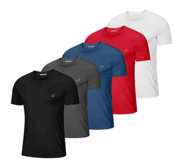 kit-5-camisetas-parvori-dry-fit-academia-esportes-slim-fit - Imagem