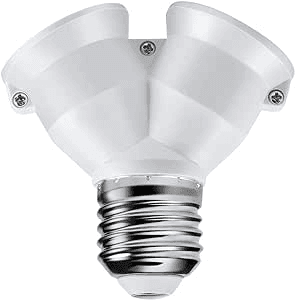 adaptador-soquete-duplo-bocal-e27-para-2-lampadas-bivolt-110v-220v-formato-tipo-y-completestore - Imagem