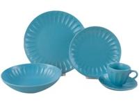 aparelho-de-jantar-cha-20-pecas-haus-de-ceramica-azul-redondo-decorato - Imagem