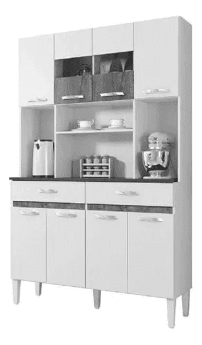 armario-de-cozinha-8-portas-2-gavetas-onix-chf-di-cor-brancocarvalho - Imagem