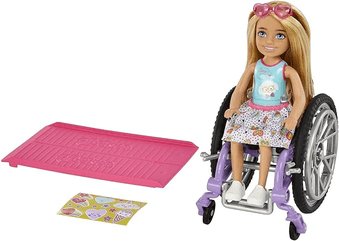 barbie-boneca-chelsea-cadeira-de-rodas-rosa - Imagem